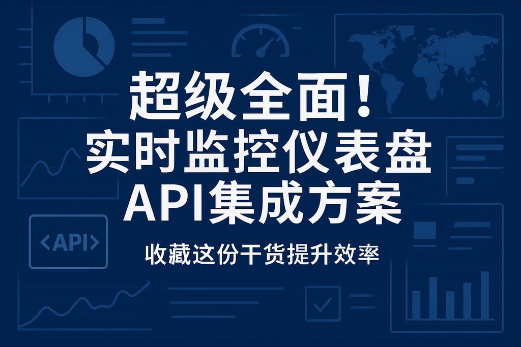 超级全面！实时监控仪表盘 API集成方案，收藏这份干货提升效率